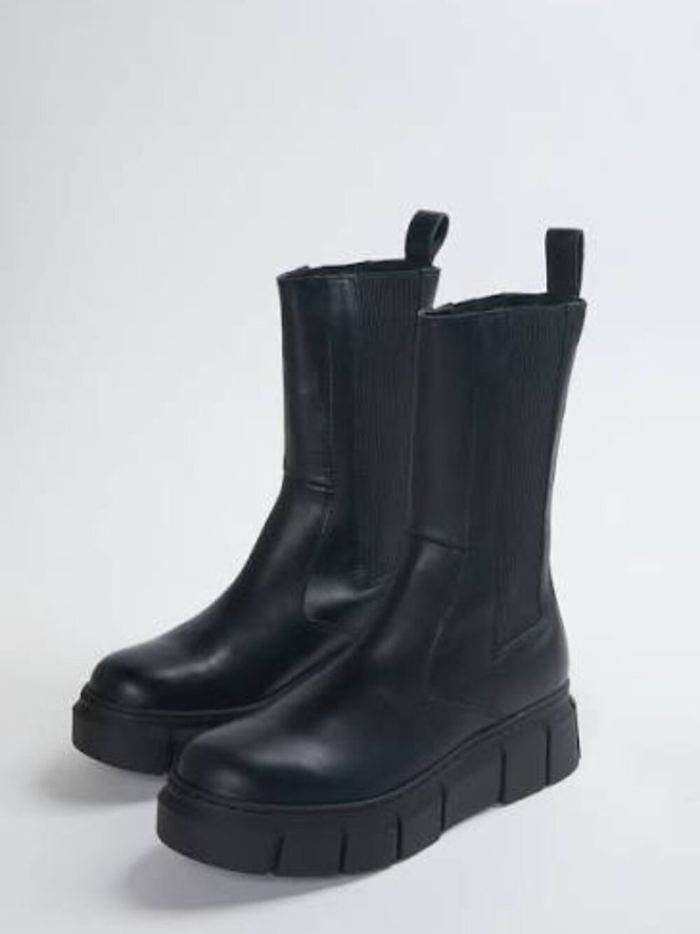 ALOHAS Armor Leather Combat Boot, Size 9, Black